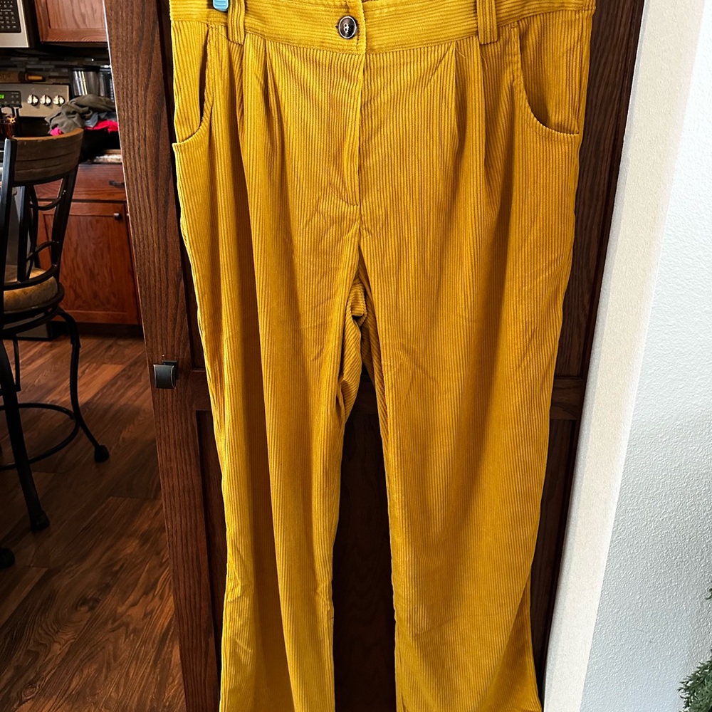 Yellow Corduroy Pants